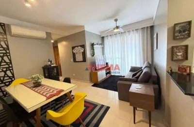 Apartamento com 2 dormitórios à venda, 67 m² por r$ 745.000,00 - campo grande - santos/sp