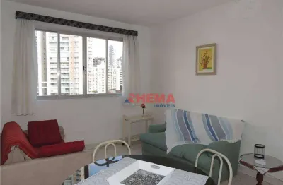 Apartamento com 1 dormitório para alugar, 60 m² por r$ 3.200,01/mês - gonzaga - santos/sp