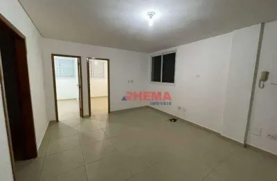 Apartamento com 2 dormitórios para alugar, 30 m² por r$ 2.702,00/ano - aparecida - santos/sp