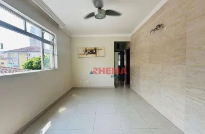 Apartamento com 3 dormitórios para alugar, 90 m² por R$ 4.500,02/mês - Gonzaga - Santos/SP
