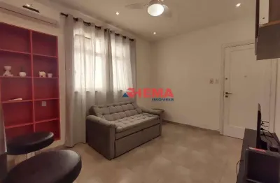 Apartamento com 1 dormitório à venda, 55 m² por r$ 340.000,00 - boqueirão - santos/sp
