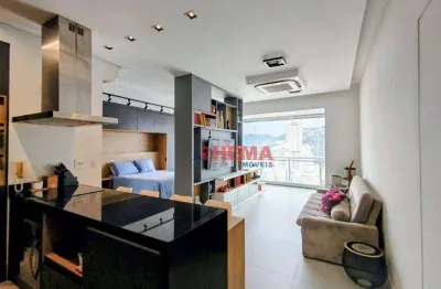 Studio com 1 dormitório à venda, 50 m² por r$ 1.299.000,00 - pompéia - santos/sp
