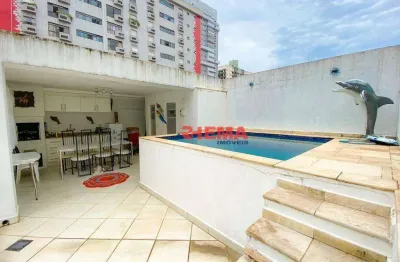 Sobrado com 3 dormitórios à venda, 188 m² por r$ 1.590.000,00 - gonzaga - santos/sp