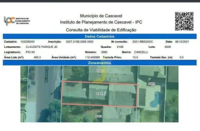 Terreno à venda na Rua Pio XII, 3982, Cancelli, Cascavel