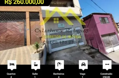 Casa para venda em guarulhos, recreio são jorge, 4 dormitórios, 1 suíte, 4 banheiros, 1 vaga