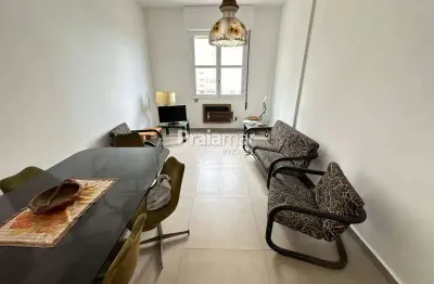 Apartamento 2 dormitórios vista mar | garagem coletiva | pompeia - santos