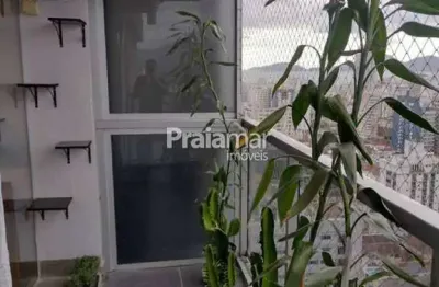 Apartamento com varanda | 01 suíte | 01 vaga de garagem | embaré - santos.