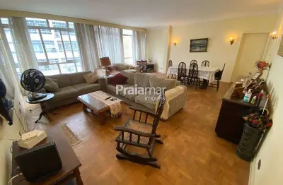 Apartamento 03 dorms | sala enorme 03 ambientes | dependencia completa | gonzaga - santos