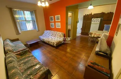 Apartamento térreo à venda em gonzaguinha, são vicente - 1 dormitório, 1 vaga, próximo à praia!