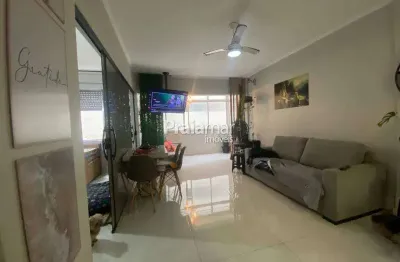 Apartamento mobiliado à venda em pompéia, santos – 2 dormitórios, vista mar, r$ 755.000