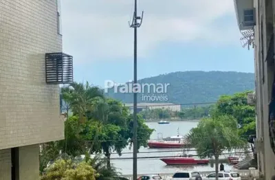 Apartamento à venda em ponta da praia - 2 dormitórios, vista para o mar por r$ 480.000