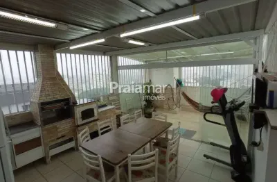 Cobertura duplex frente mar  | 5 dormi | 3 suíte | 4 w.c | 350 m2 | 2 vagas | aparecida | santos