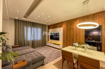 01 quadra praia, boqueirão|santos, porteira fechada/ tiplex com 3 dormitórios