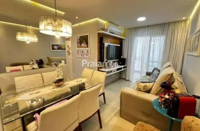 Lindo apto 2 dorm com sacada i piscina - lazer completo i garagem coletiva i areia branca- santos