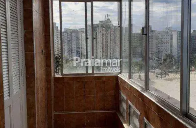 Apartamento 3 dormitórios frontal ao  mar, biquinha em são vicente/sp.