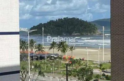 Sala living planejada i cozinha i wc grande i vista mar i praia do itararé - sv  igaragem coletiva.