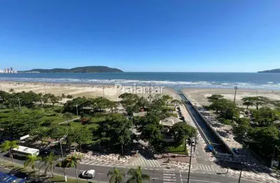 Apartamento frente para o mar | 03 dorm | 02 suítes | 01 vaga | gonzaga - santos.