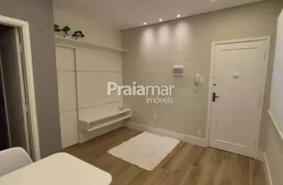 Apartamento 2 dormitórios vista lateral mar em boqueirão / santos - venda r$ 490.000