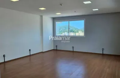 Sala comercial reformada | 45 m2 | elevador | 1 vaga | centro | são vicente
