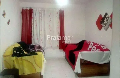 Apartamento sala living reformado | 38m²  | metros da praia do gonzaguinha i sv | sem móveis