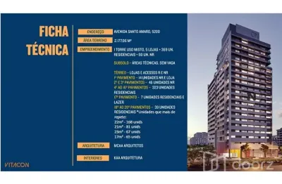Apartamento com 1 quarto à venda na avenida santo amaro, 5200, santo amaro, são paulo, 22 m2 por r$ 359.000