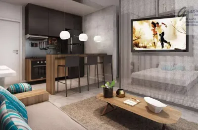 Studio no cidade maia, decorado e mobiliado, porteira fechada r$539.990,00