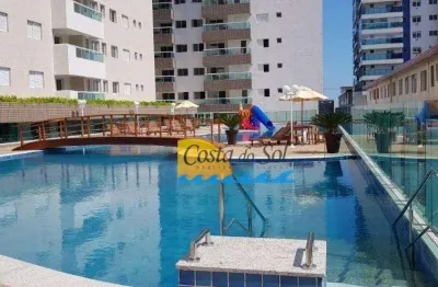 Apartamento com 2 dormitórios para alugar, 69 m² por r$ 4.500,00/mês - boqueirão - praia grande/sp