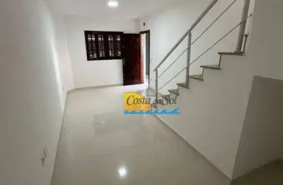 Sobrado com 2 dormitórios à venda, 132 m² por r$ 430.000,00 - maracanã - praia grande/sp