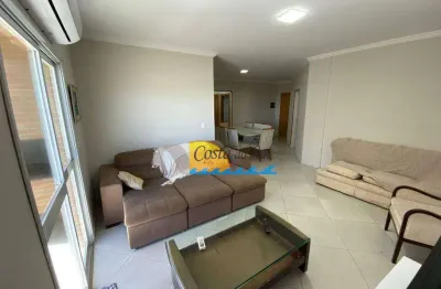 Apartamento com 3 dormitórios para alugar, 140 m² por r$ 9.226,00/mês - tupi - praia grande/sp