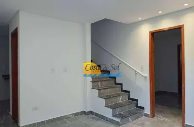 Sobrado com 3 dormitórios à venda, 67 m² por r$ 348.000,00 - antártica - praia grande/sp