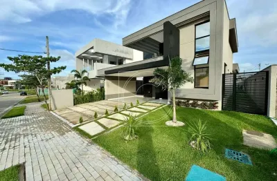 Casa plana, alto padrão, cidade alpha, 175m², 3 quartos, residencial terras 1, eusébio/ce.