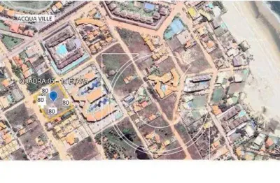 Terreno com 6.400m² (80 x 80) com 3 frentes (norte/leste/oeste), porto das dunas, aquiraz/ce