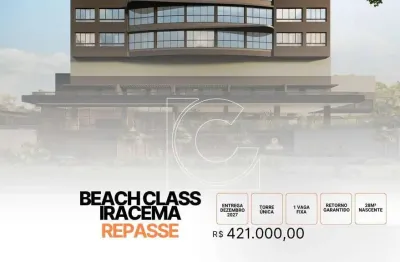 Beach class iracema, 1 quarto, 28 m² por r$ 421.000 - meireles - fortaleza/ce