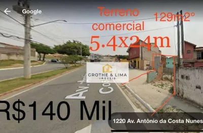 Terreno à venda, 129 m² por r$ 140.000,00 - campos de são josé - são josé dos campos/sp
