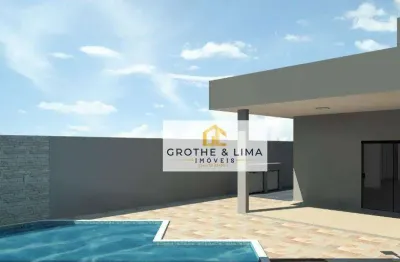 Linda casa em construção - condomínio fechado - 03 dotmitórios, suíte master, piscina - espaço gourmet