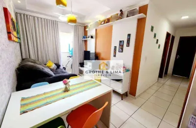 Lindo apartamento com mobília e sacada com 2 dormitórios à venda, 52 m² por r$ 215.000 - jardim da luz - taubaté/sp