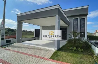 Linda casa em condomínio fechado com 3 suítes  à venda, 125 m² por r$ 840.000 - jardim santana - tremembé/sp