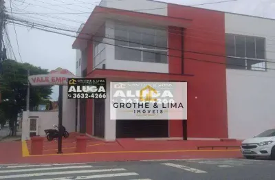Salão com 4 banheiros, mais 3 salas no piso superior! para alugar, 400 m² por r$ 8.780/mês - vila são geraldo - taubaté/sp