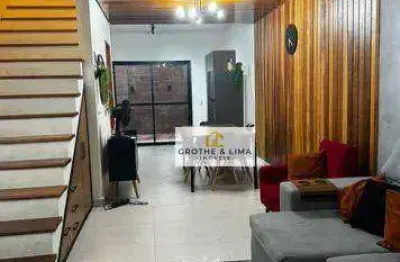 Sobrado com 2 dormitórios à venda, 90 m² por r$ 510.000 - pontal de santa marina - caraguatatuba/sp