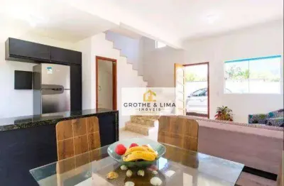Sobrado lindo condomínio á venda 2 dorm, 73 m² perto praia, local excelente, fácil acesso ao centro e rodovia - jardim capricórnio - caraguatatuba/sp