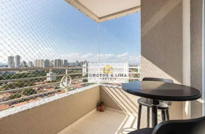 Lindo apartamento totalmente mobiliado, com 2 dormitórios, varanda gourmet e vaga coberta no parque industrial!