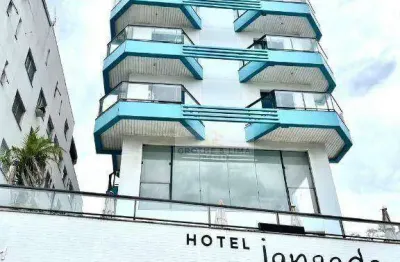 Edifício jangada flat, 1 dormitório,  sala com varanda e uma vista deslumbrante para o mar