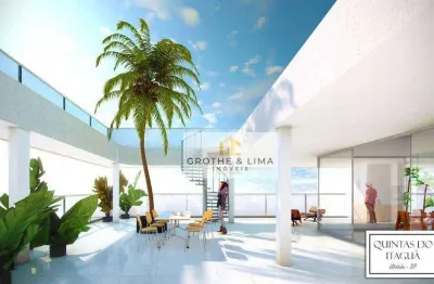 Cobertura maravilhosa, 3 dormitórios, 500 m² por r$ 3.785.000 -  itaguá - ubatuba/sp