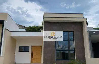 Novíssima casa térrea de 3 dormitórios, suite à venda, 130 m² - condomínio vila romana - pindamonhangaba/sp