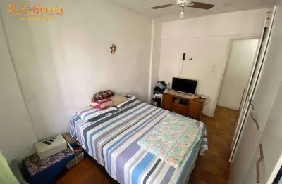 Ótimo apartamento com 2 dormitórios e dependência completa de empregadaà venda, 90 m² por r$ 560.000 - pompéia - santos/sp