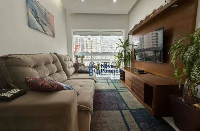 Apartamento com 3 dormitórios à venda, 100 m² por r$ 1.280.000,00 - boqueirão - santos/sp