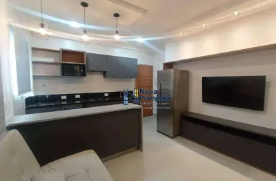 Apartamento com 1 dormitório à venda por r$ 400.000,00 - pompéia - santos/sp
