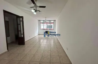 Apartamento com 2 dormitórios para alugar, 105 m² por r$ 4.500,02/mês - pompéia - santos/sp