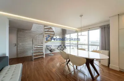 Apartamento duplex, 104m² - 1 dormitório, 1 suíte, 2 vagas, mobiliado - moema