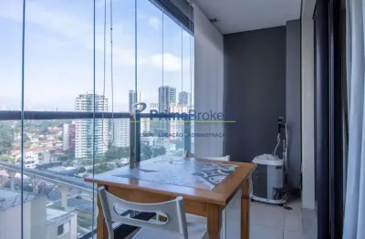 Apartamento, 37m² - 1 dormitório, 1 vaga, mobiliado e vista panorâmica - campo belo
